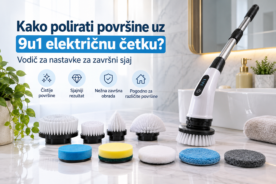9u1 električna četka sa mekanim nastavkom za poliranje i završni sjaj glatkih površina