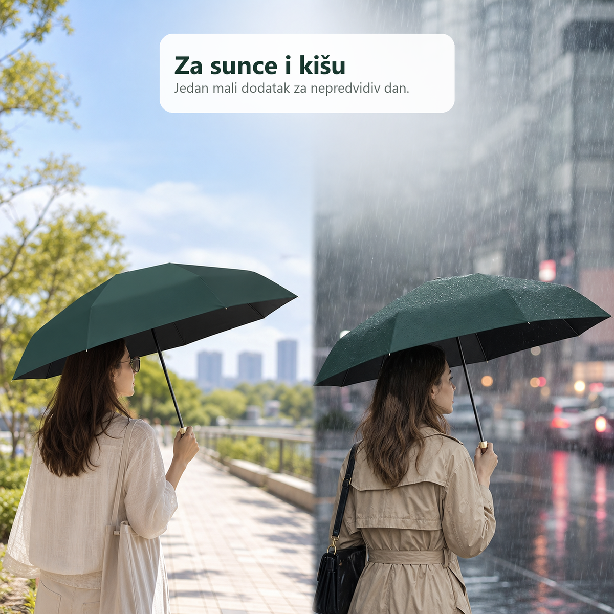 Mini džepni kišobran - za sunce i kišu