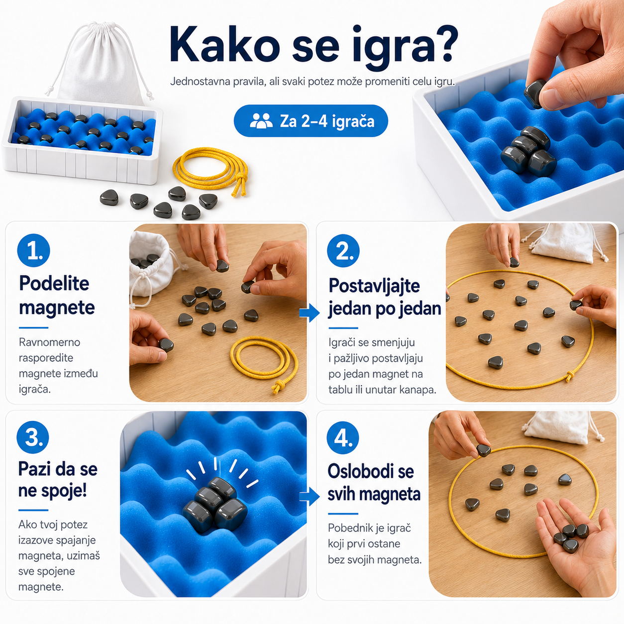 Magnetna bitka - društvena igra sa magnetima